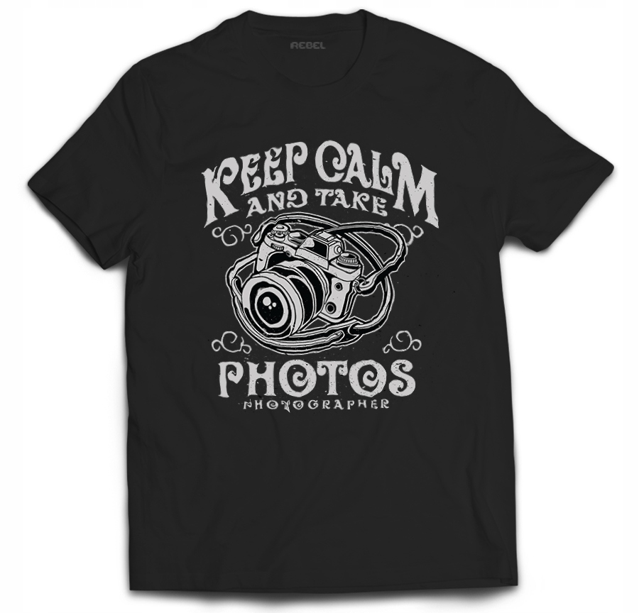 

Tshirt keep calm prezent dla fotografa aparat 3XL