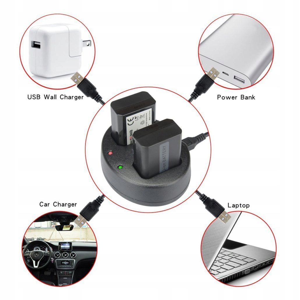 ŁADOWARKA USB + BATERIA do CANON EOS 4000D Model lp-e10