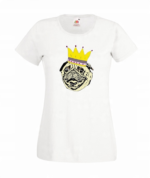 

M Koszulka Damska Mops Pugs Not Drugs Śmieszne