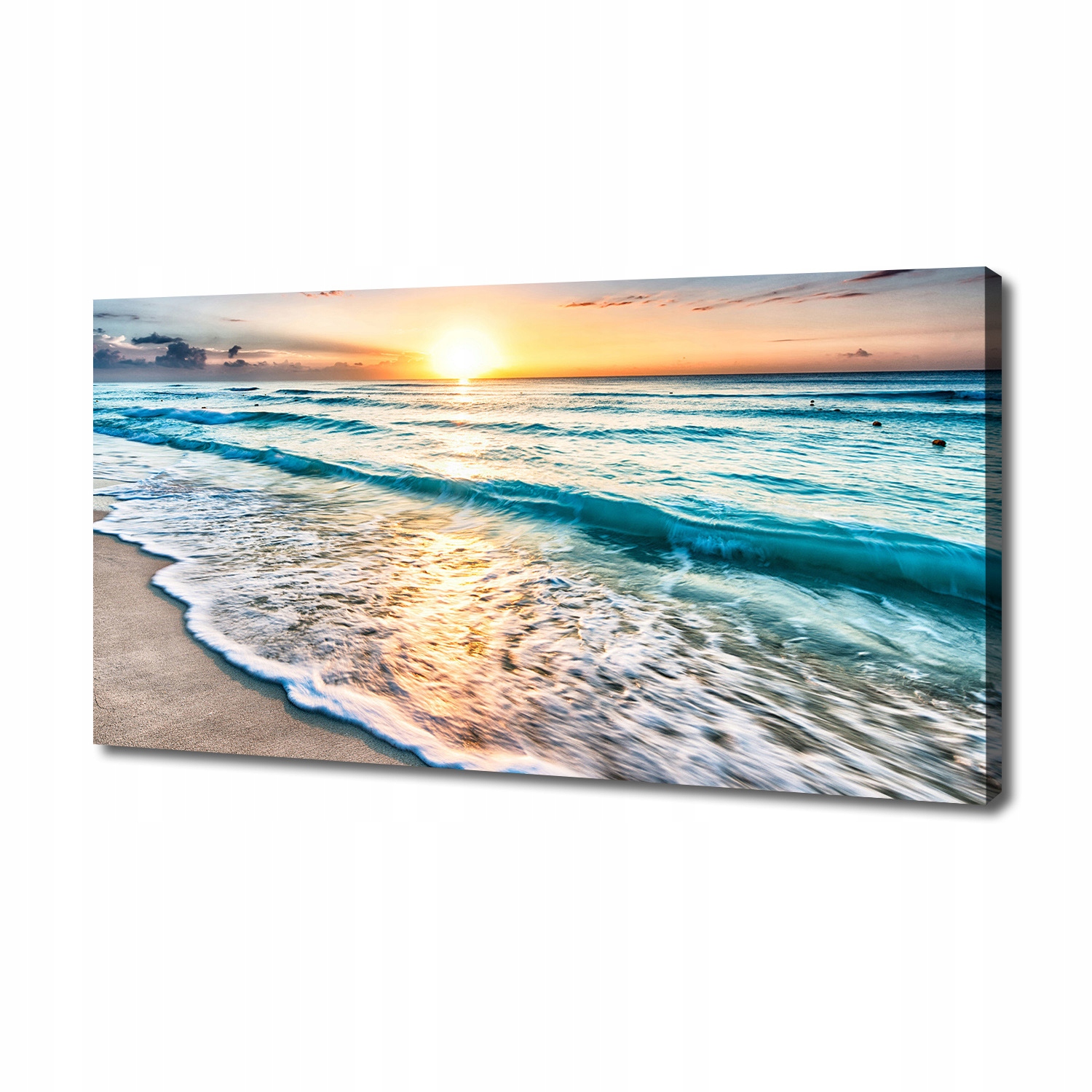 

Foto obraz na płótnie Zachód słońca plaża 140x70cm