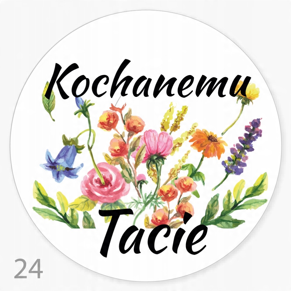 

Naklejka Kochanemu Tacie upominek 48szt
