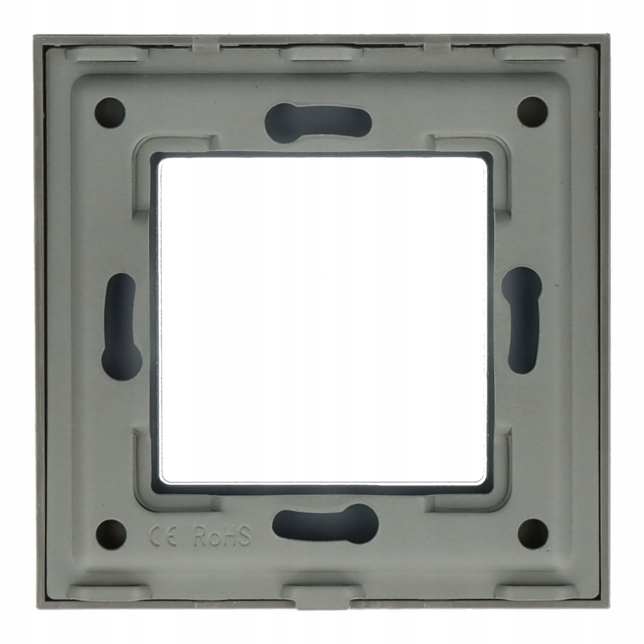 RAMKA SZKLANA POJEDYNCZA SZARA DO GNIAZDA 230 DO GNIAZDEK DC SMART HOME 1F Stan opakowania oryginalne