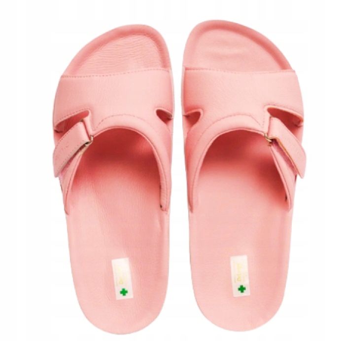 Klapki skórzane Dr Luigi różowe [Rozmiar butów 36]