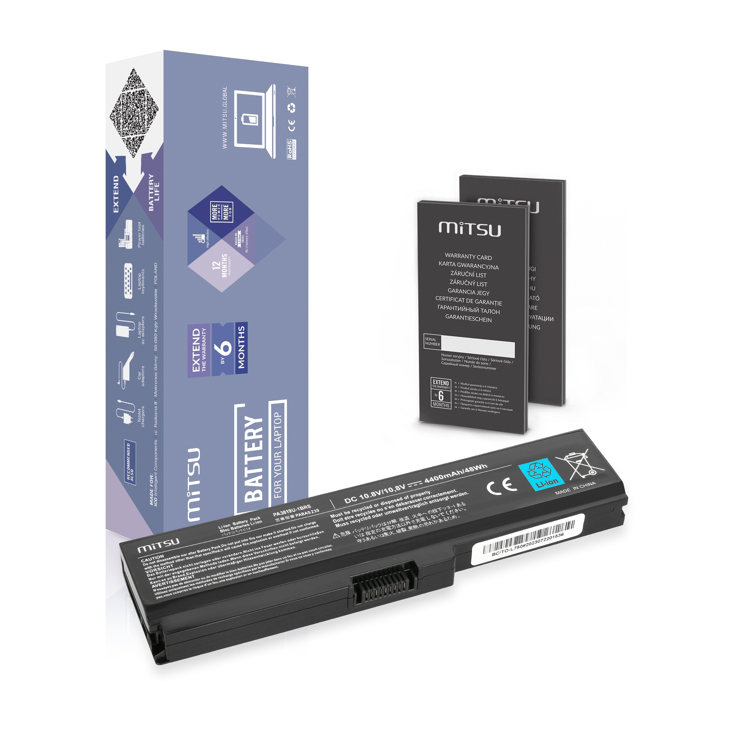 Bateria PA3818U-1BAS, PA3818U-1BRS do Toshiba L750