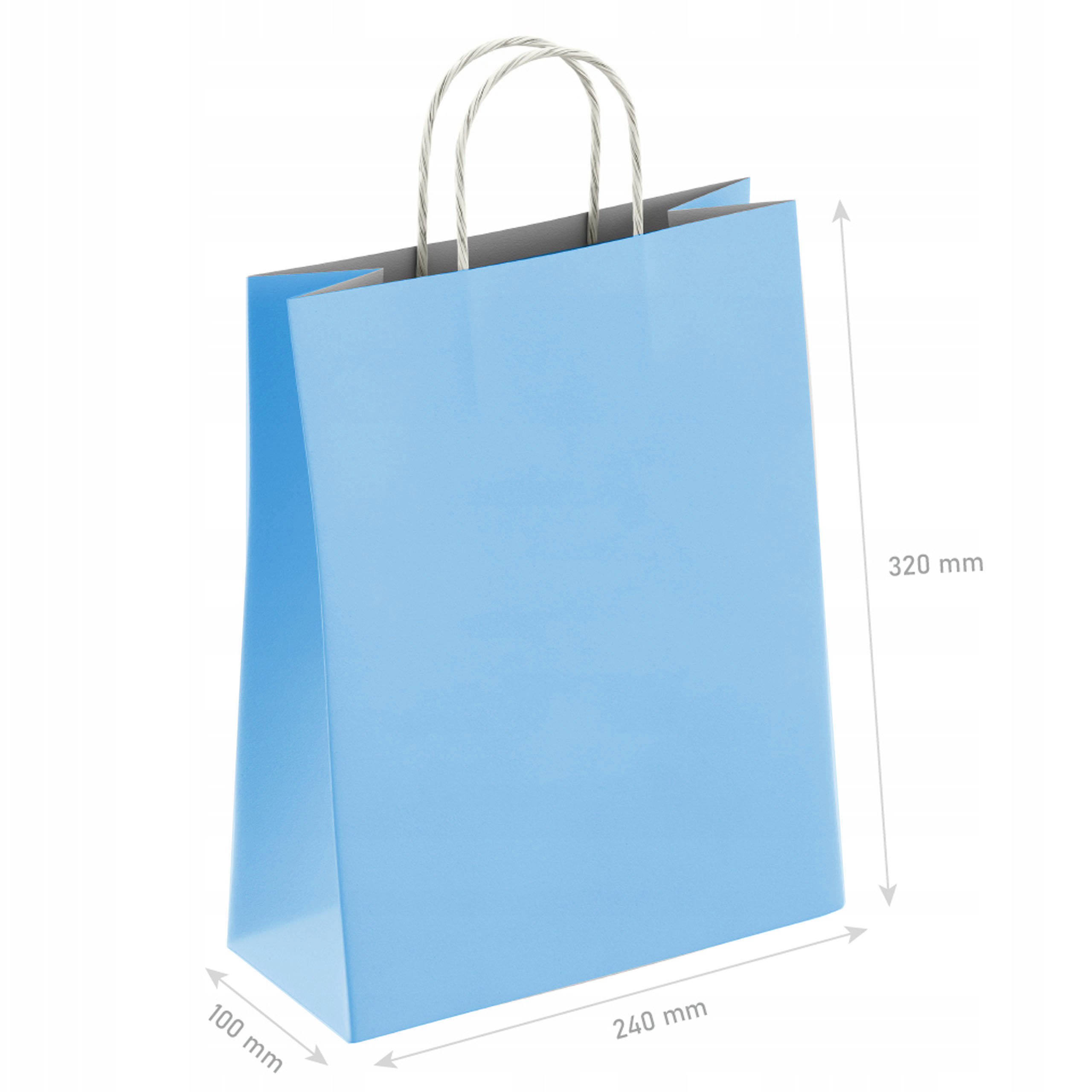 TORBA PAPIEROWA NIEBIESKA PASTELOWA A4 240/100/320 1 SZT TOREBKA PREZENT Marka Darko