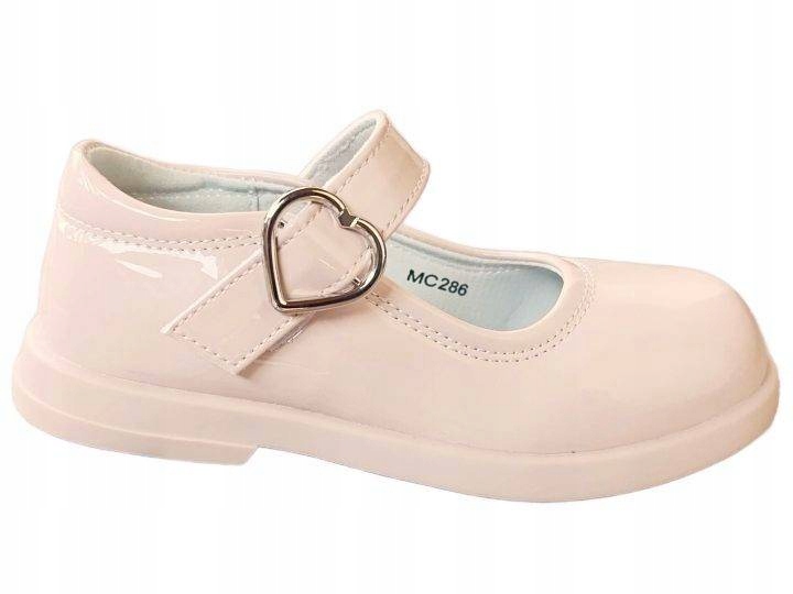 ŚLICZNE balerinki wizytowe Półbuty wesele rzep skóra r. 29 P2-77 Kod producenta MC286PINK