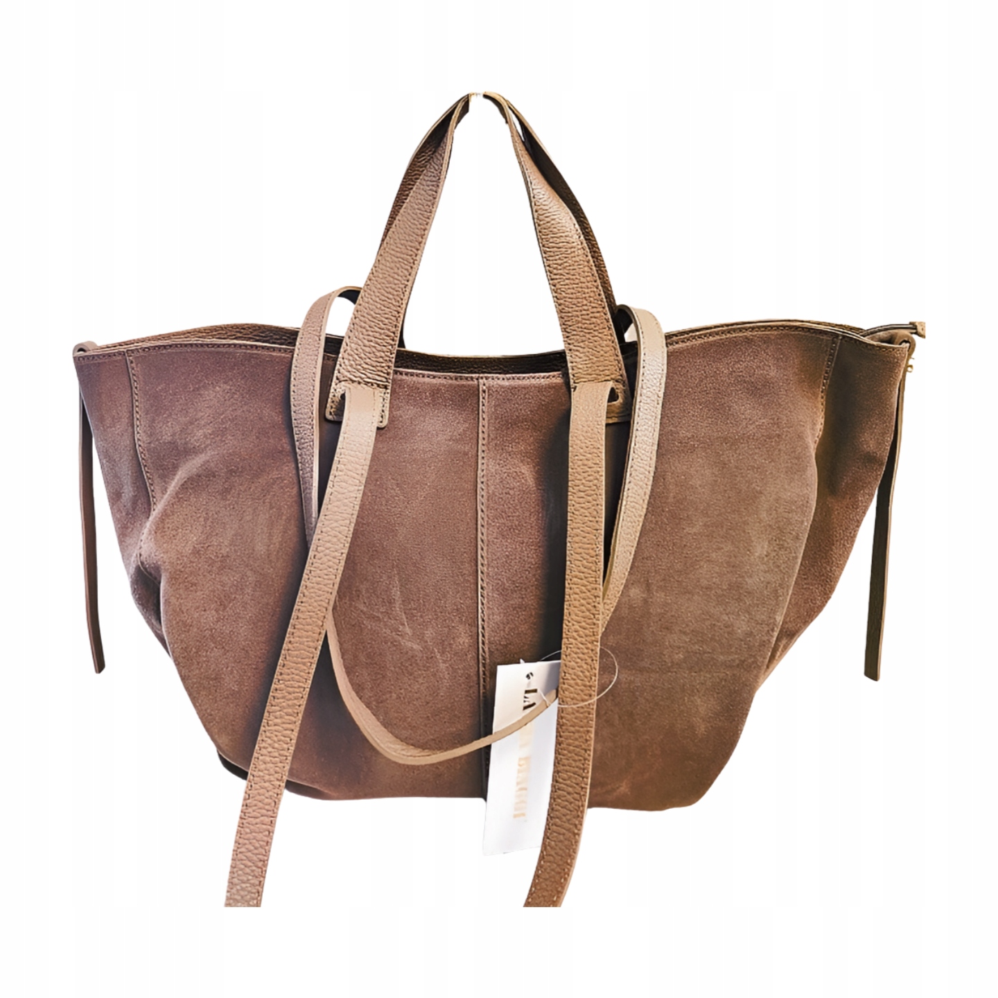 Laura Biaggi shopper taška semišová taupe