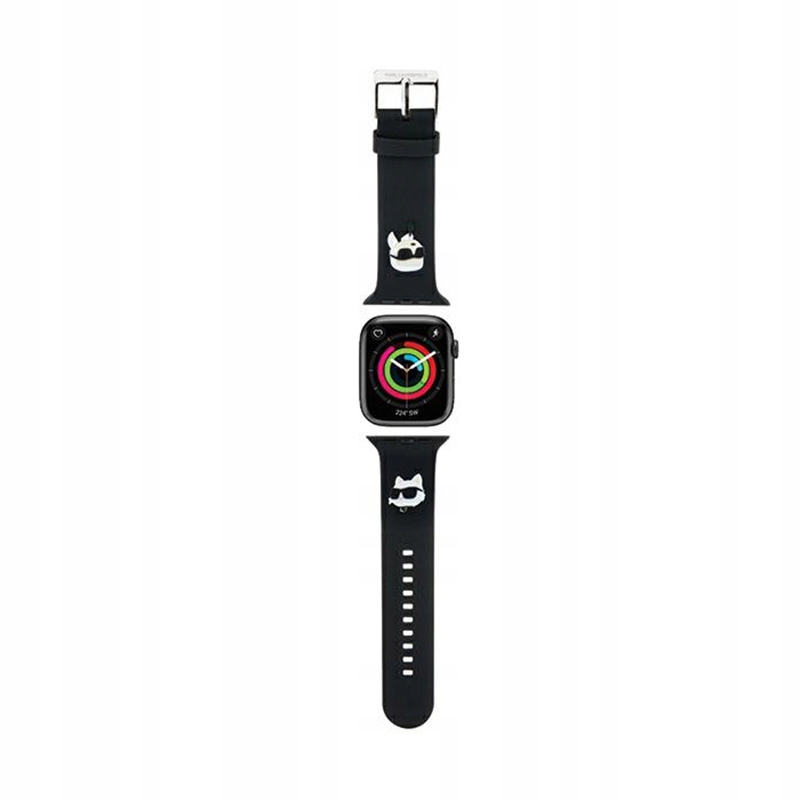 Karl Lagerfeld řemínek pro Apple Watch 38 40 41 mm silikon 3D Nft černý