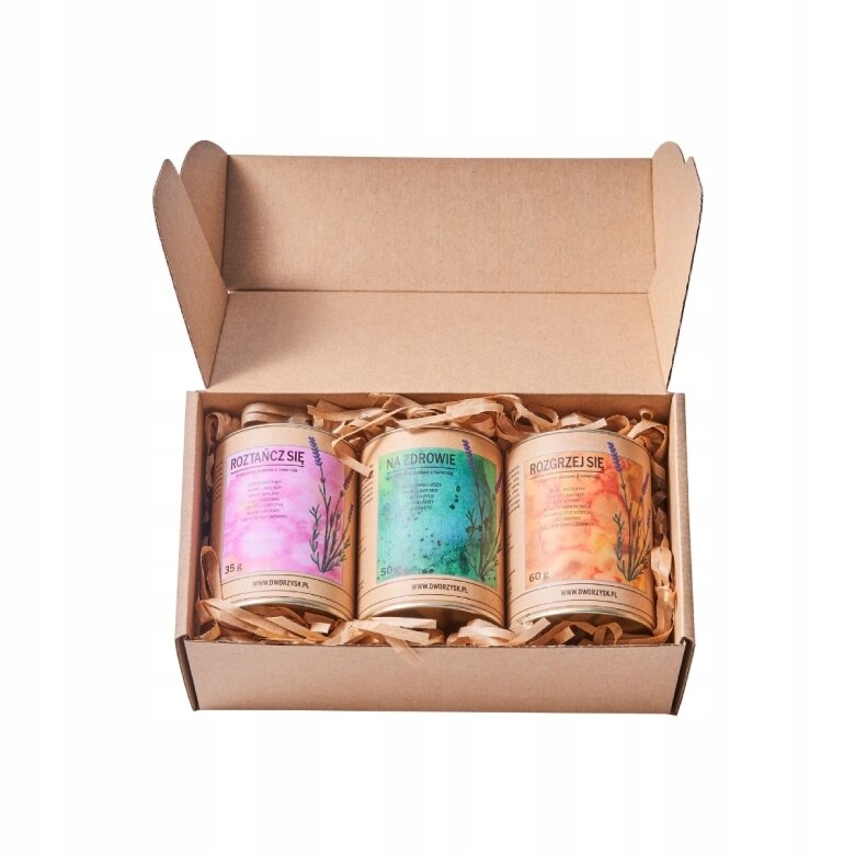 Levně Přírodní bylinky jako dárek, sada Dworzysk Aktivní den 60g 50g 35g