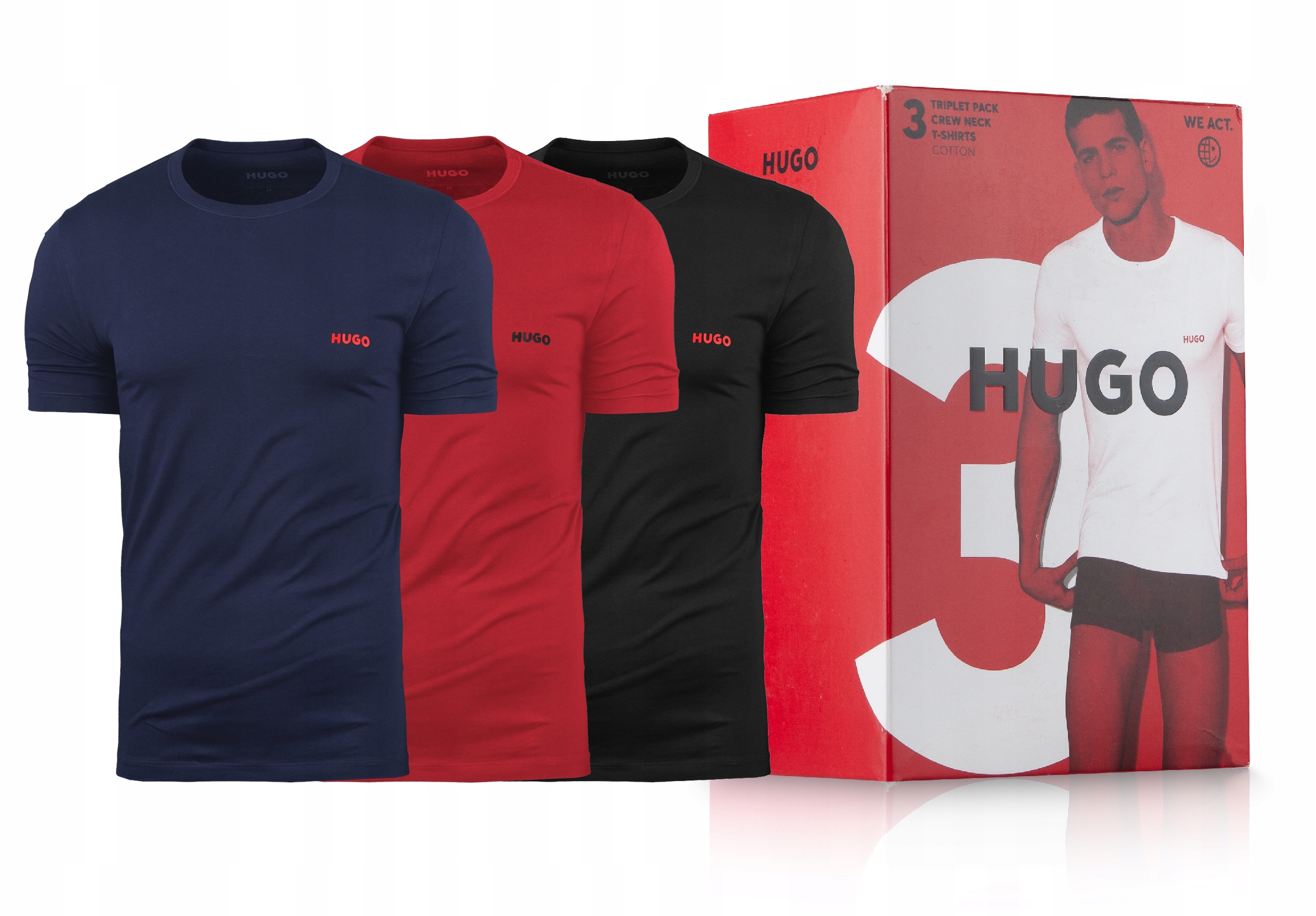 Hugo Boss Tričko Pánské Tričko M Originál 3PAK 50532811 Originál