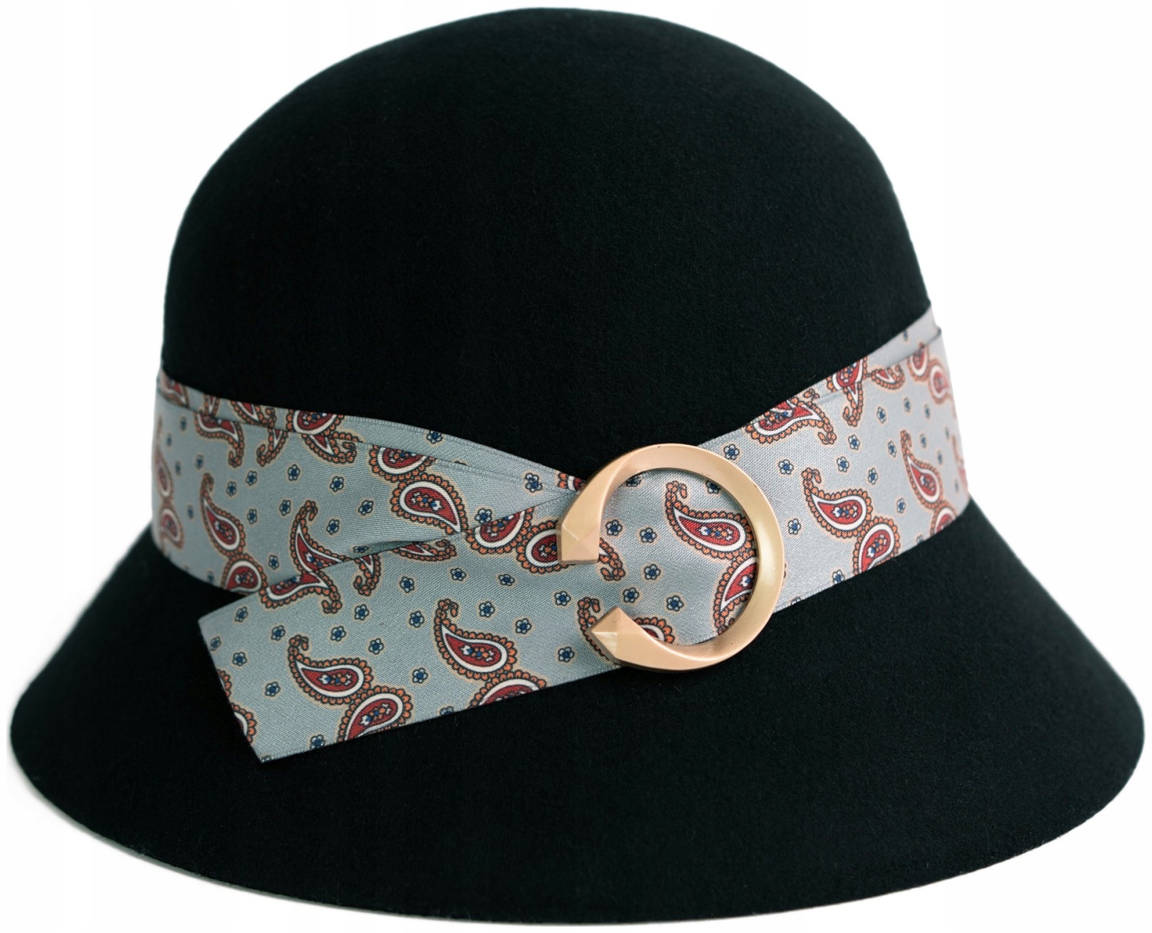 Elegantní plstěný klobouk Clara vlněný, dámský, černý