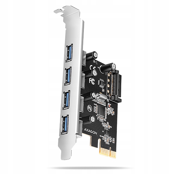 Axagon Kontroler PCIe PCEU-43RS 4x port Usb 3.2 5Gbps Renesas PD720201