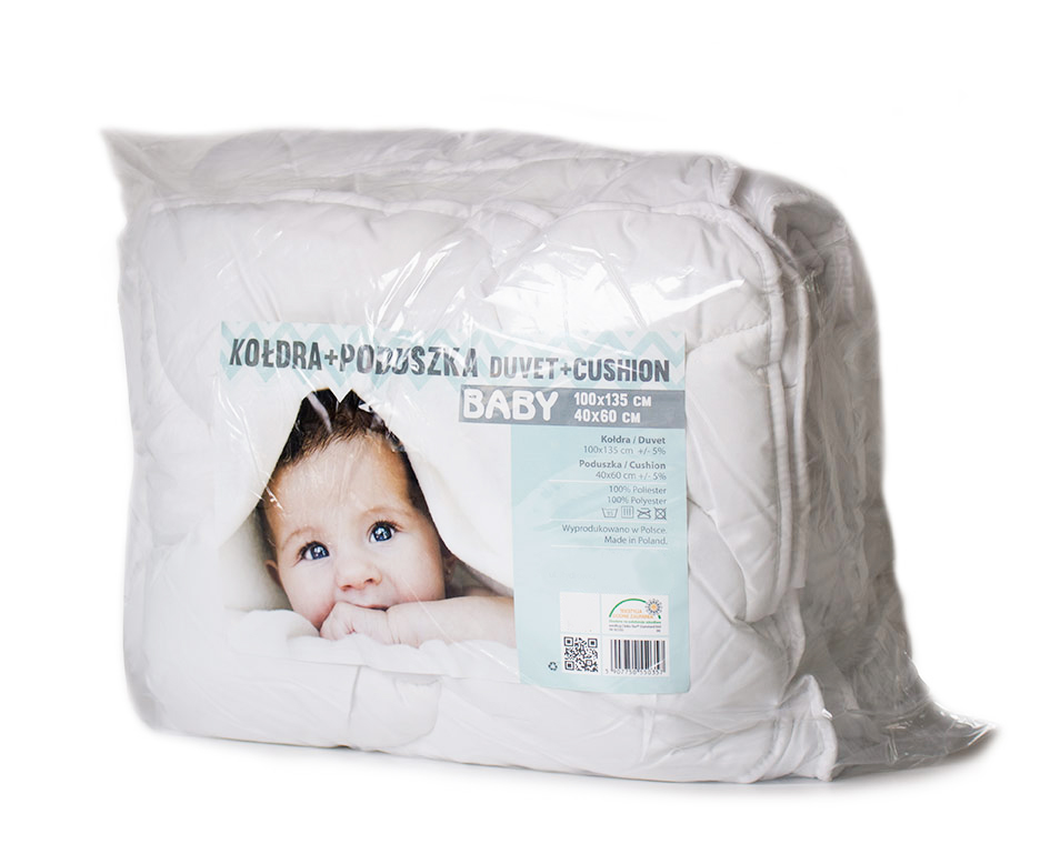 KOMPLET POŚCIELI KOŁDRA 100x135 PODUSZKA 40x60 POL