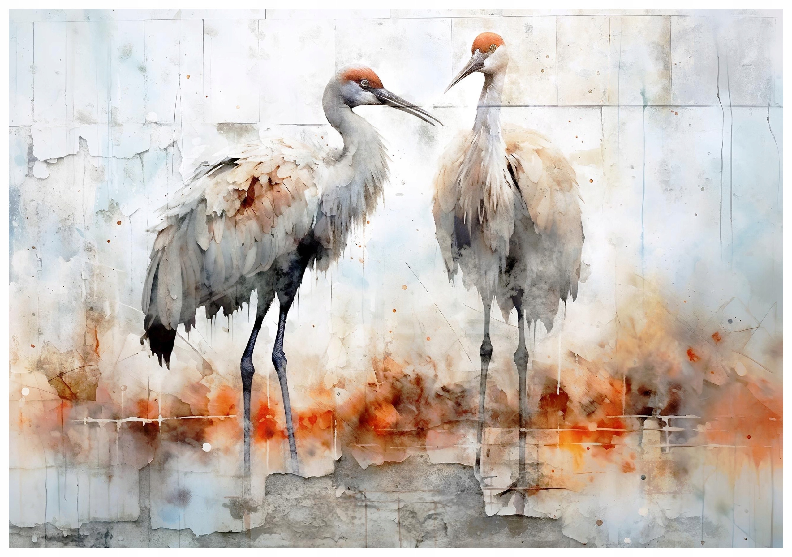 Vliesová fototapeta Čapy jemnosť a príroda v béžovej farbe 350x250 lepidlo