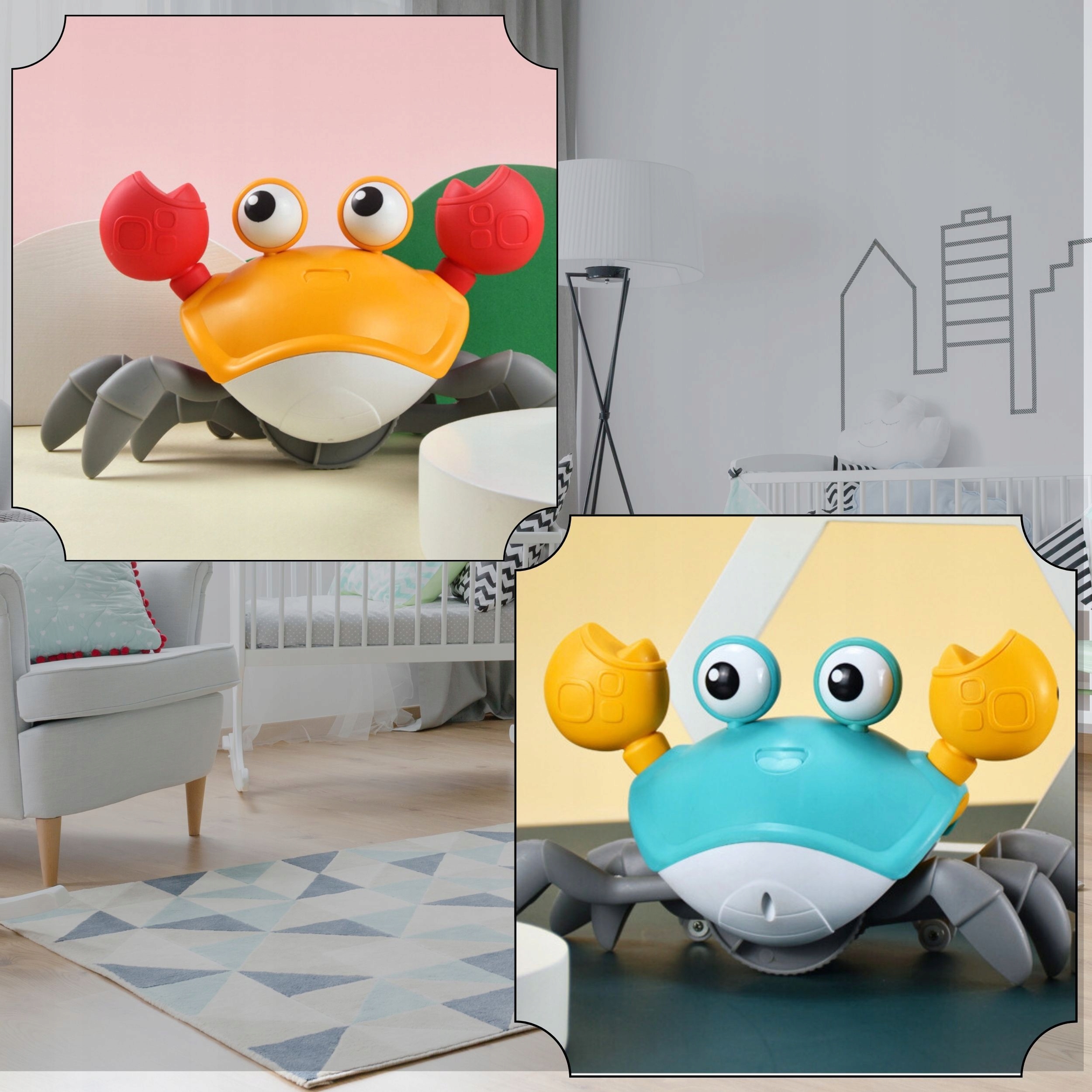 PEŁZAJĄCY KRAB UCIEKAJĄCY ZABAWKA INTERAKTYWNA Z DŹWIĘKIEM DLA DZIECKA BABY Kod producenta INTERAKTYWNA ZABAWKA KRAB