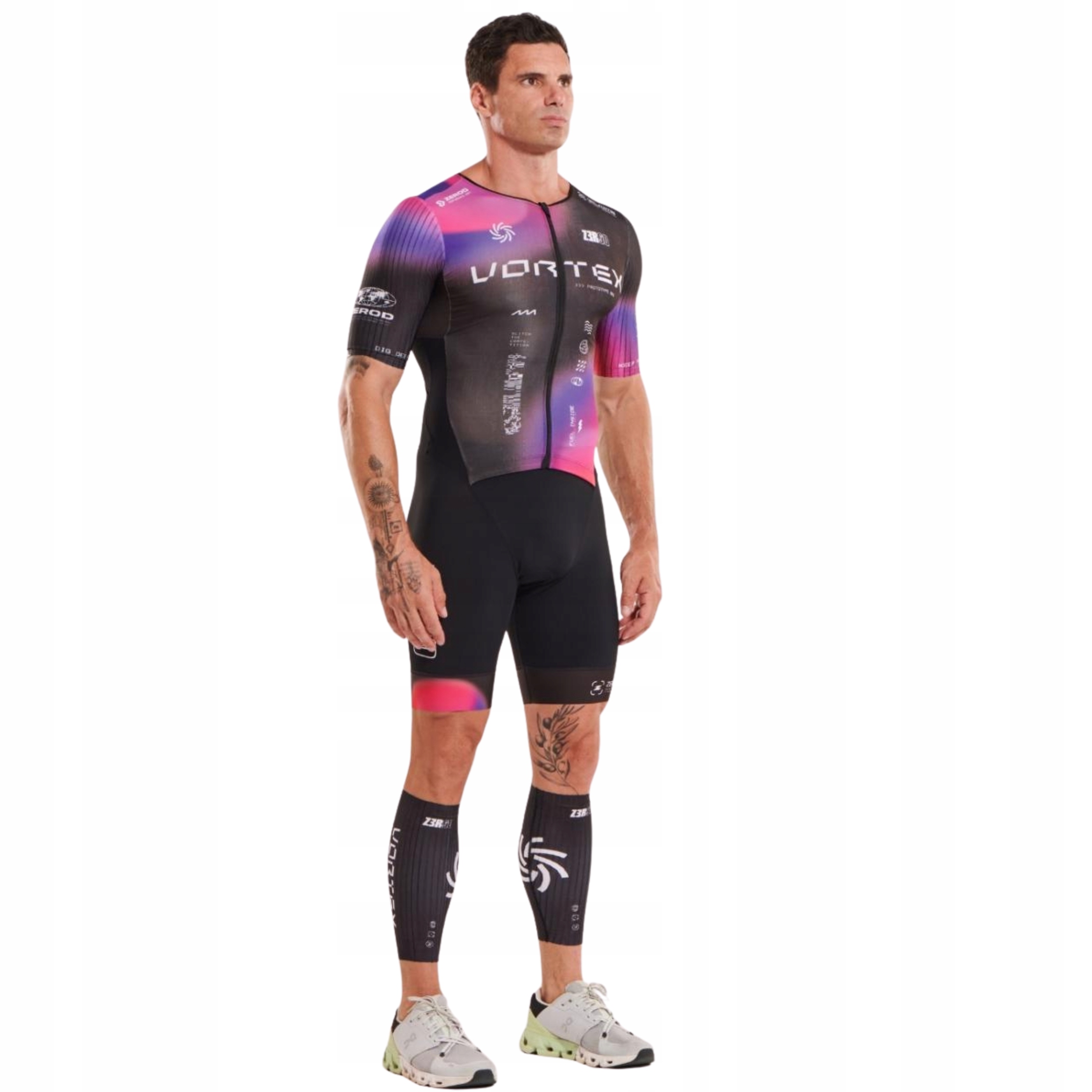 Strój Triathlonowy Męski z Żelową Wkładką Zerod Racer Tt Suit Nebula M