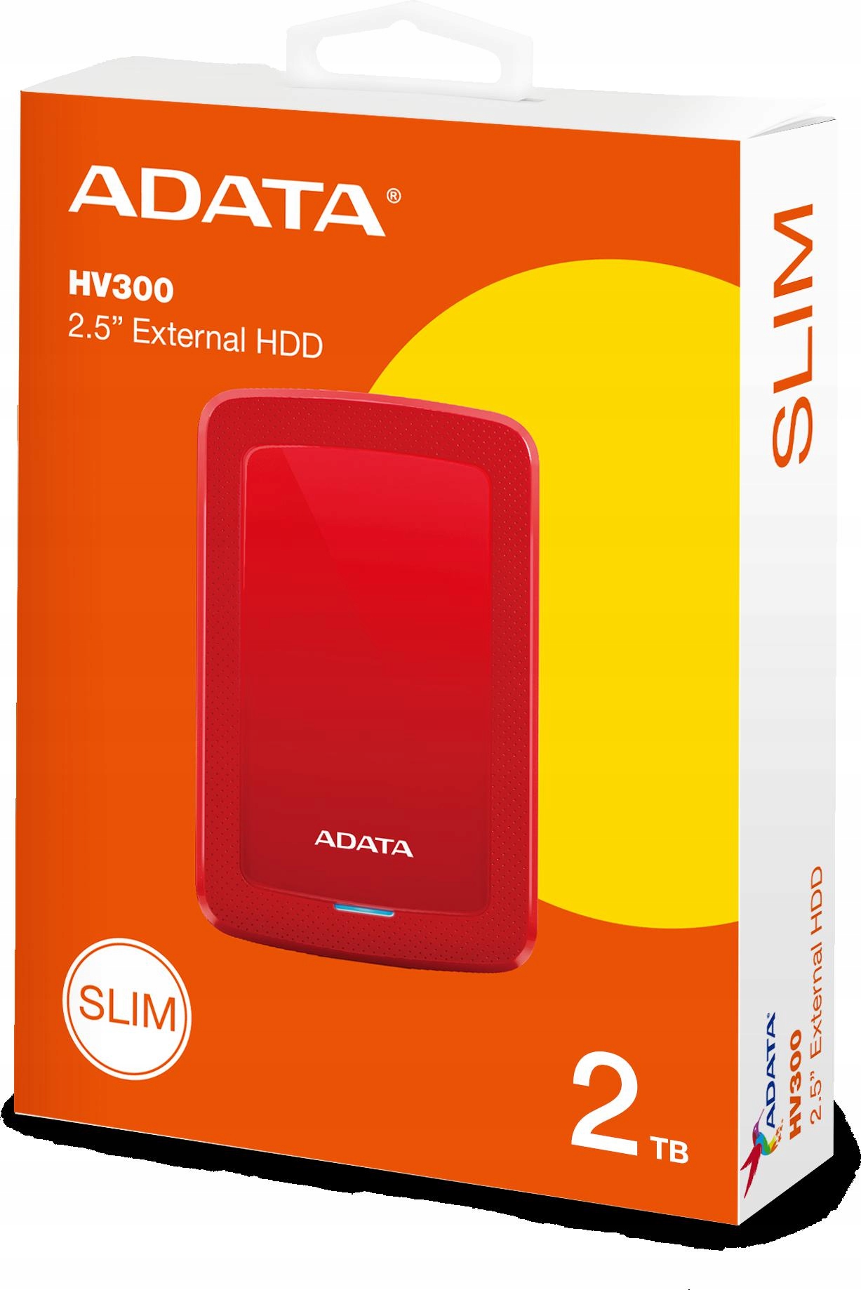 Externí disk Adata HV300 2TB Usb 3.1 Červený – tenký a stylový