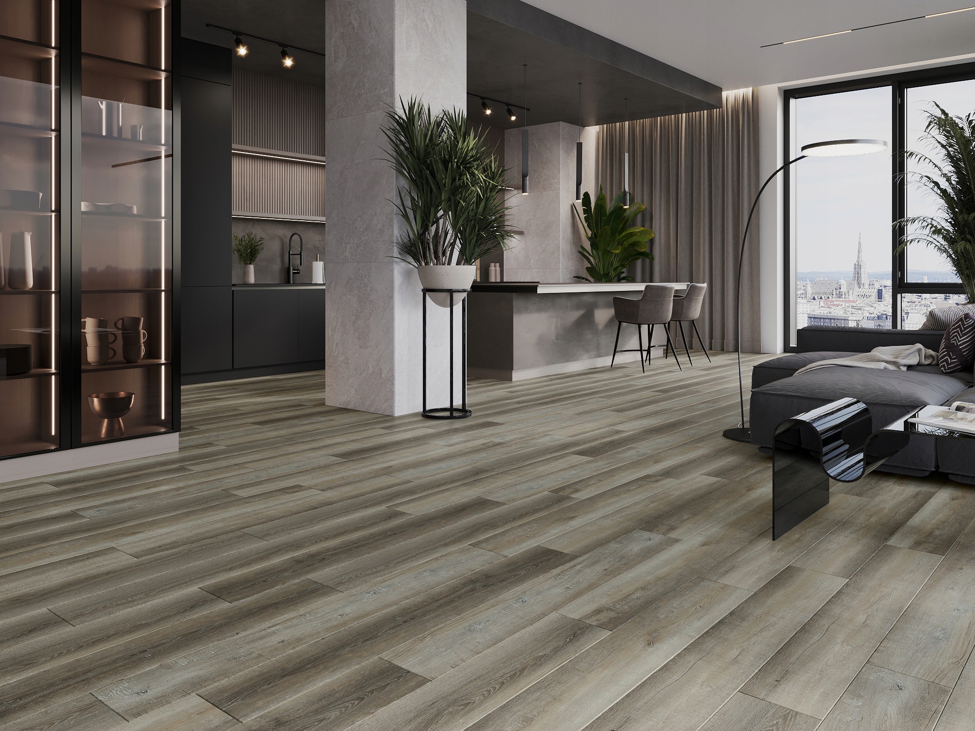 MEXEN ASPEN PANELE WINYLOWE SPC 6,5 MM PODKŁAD IXPE 4 V-FUGA DĄB Długość 124 cm