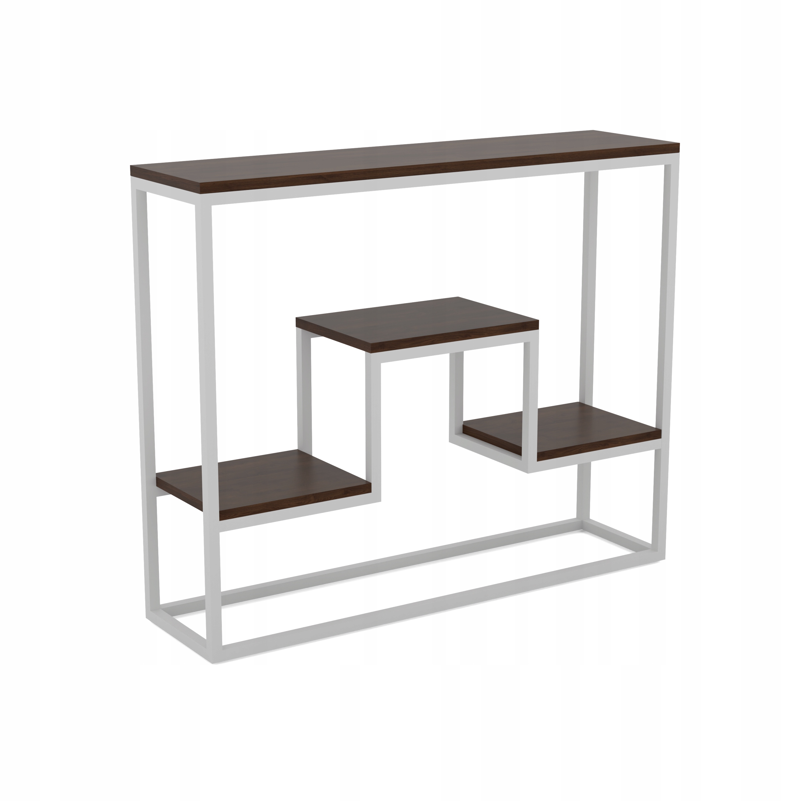 Konsola z półkami salon loft Lagos wcięcie Głębokość mebla 26 cm