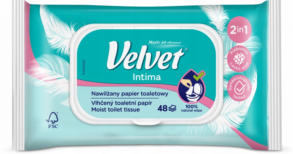 

Velvet Intima Nawilżany Papier 42 Sztuki