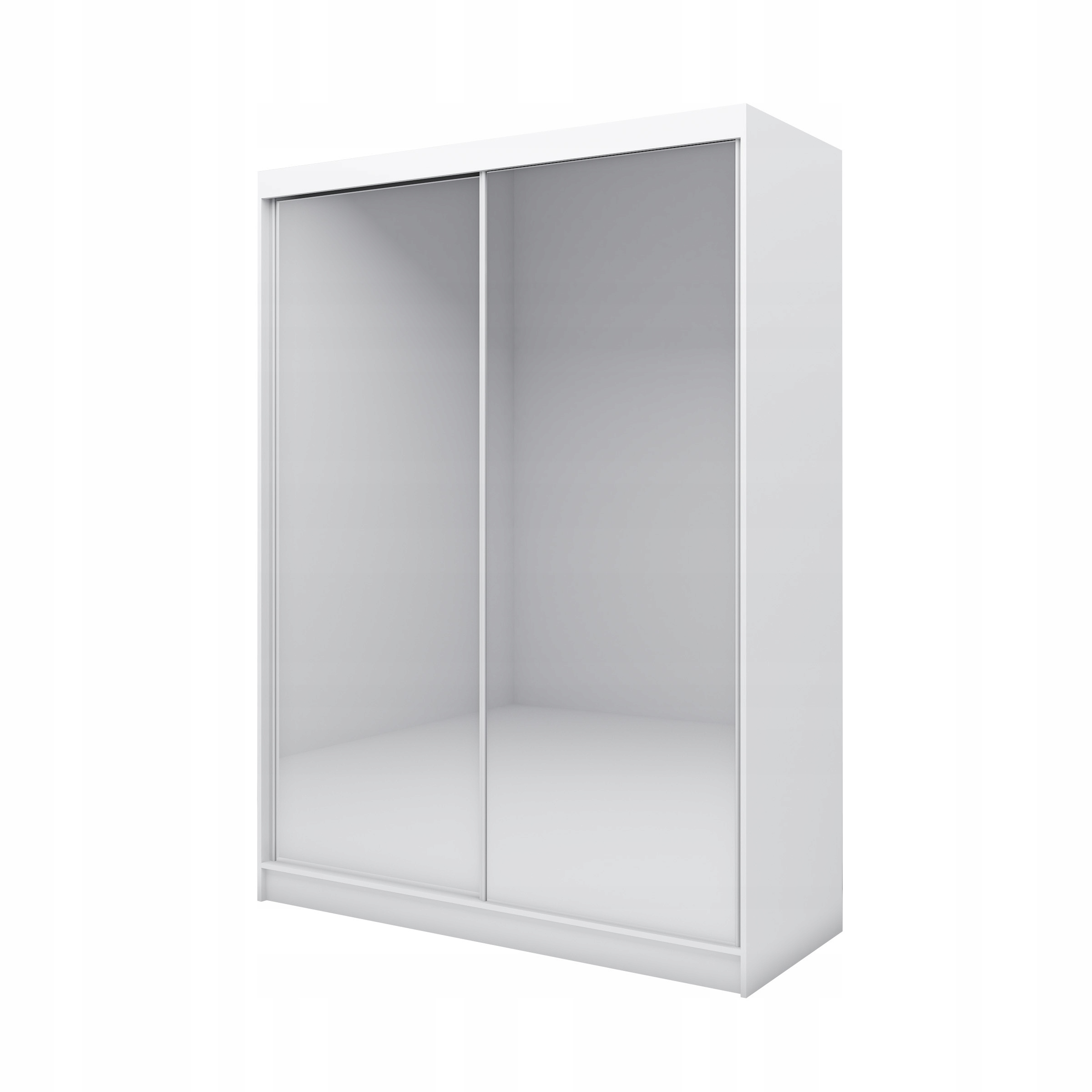 Skříň Posuvná Bellina 160 cm se zrcadlem Skříň Dvoudveřová Bílá