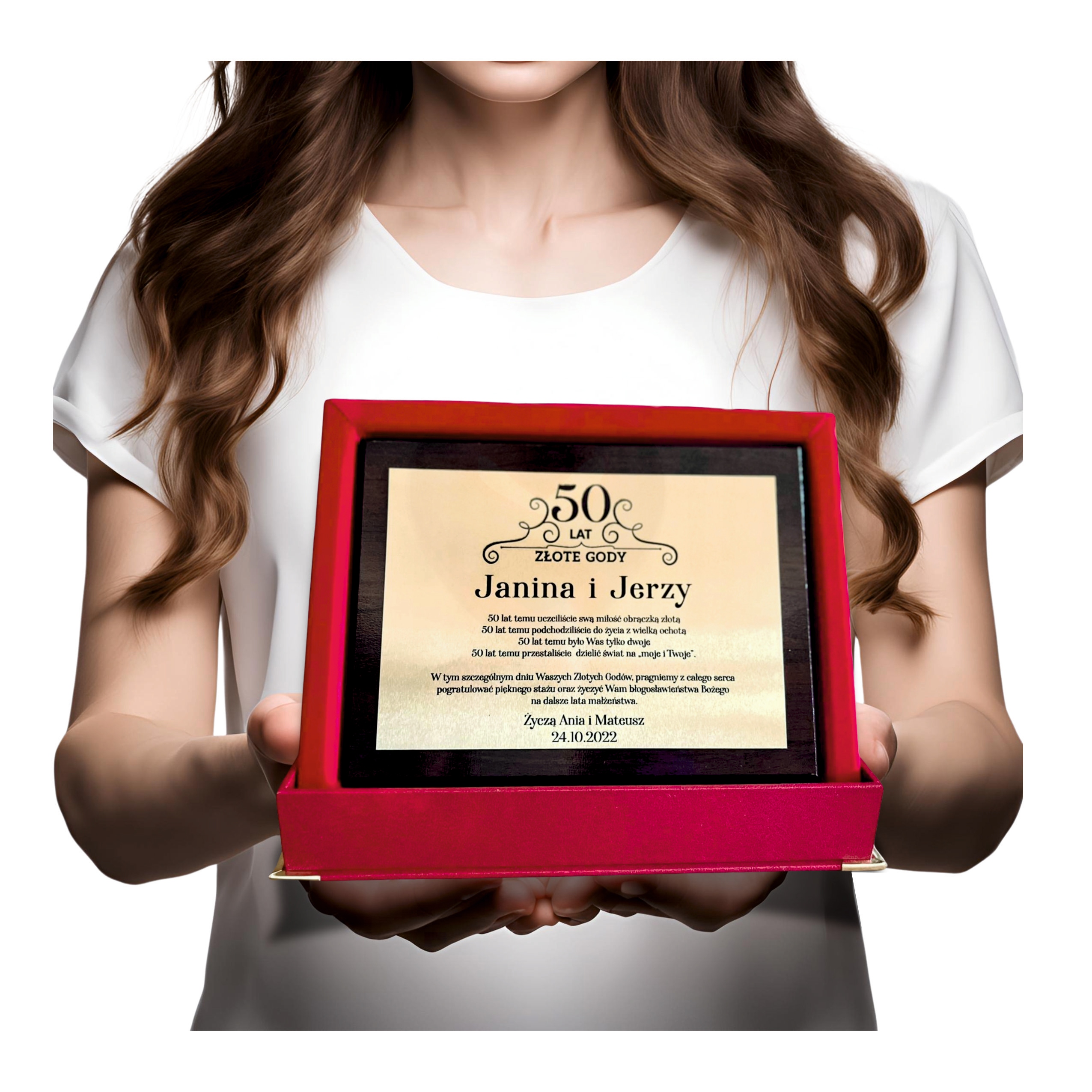 Dárek k výročí svatby pro rodiče přátel Diplom s věnováním V Pouzdru
