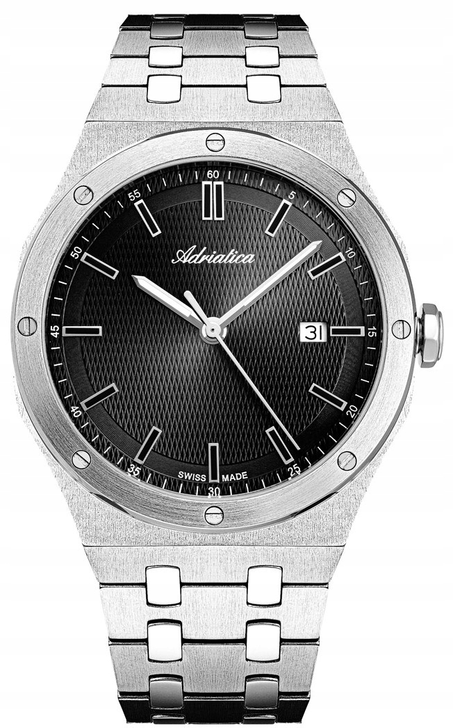 Nové Originální Pánské Hodinky Adriatica A8337.5114Q gravírování stříbrného data