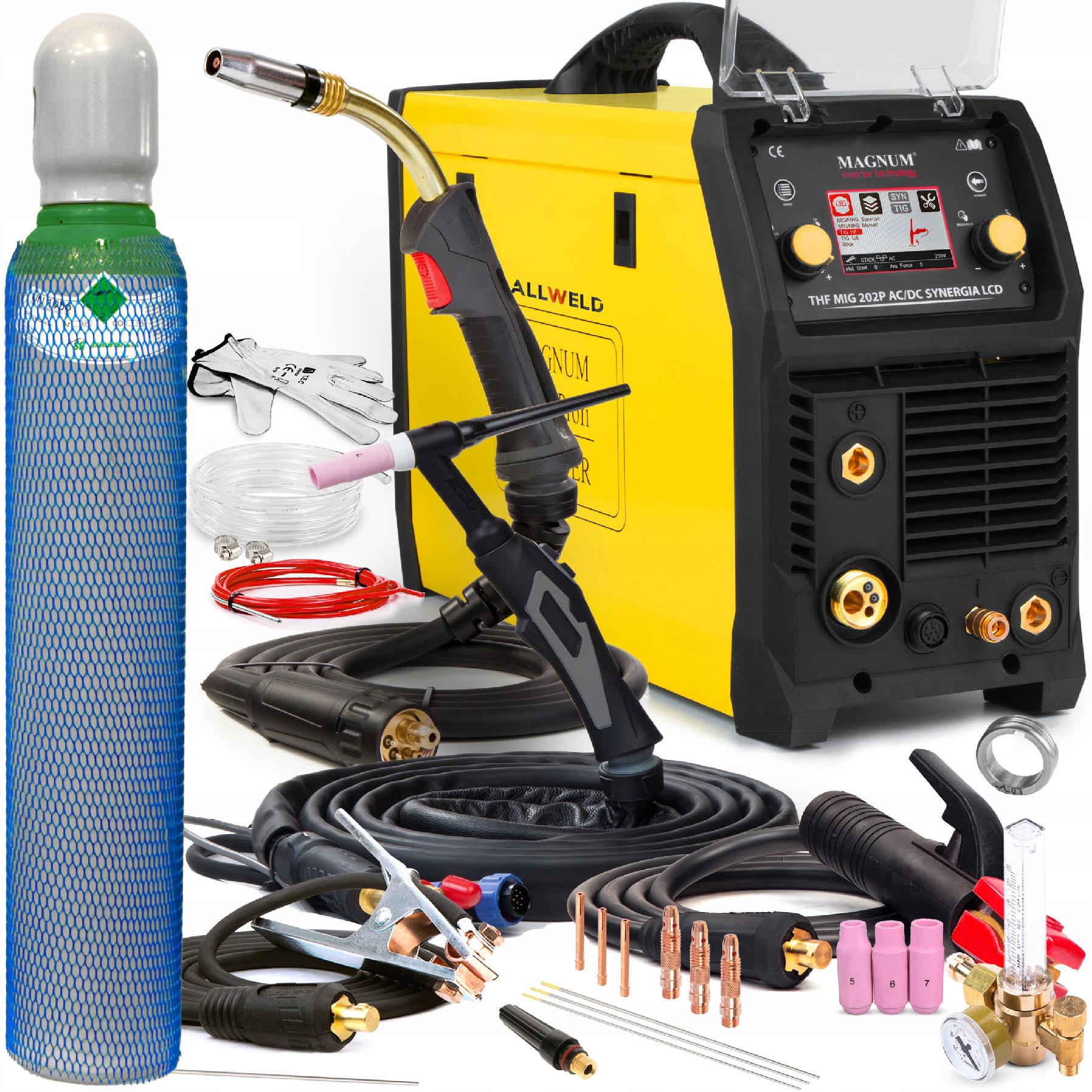 Poloautomatický Svařovací Stroj Magnum Thf Mig 202P Ac/dc Synergie LCD Mma Tig Alu