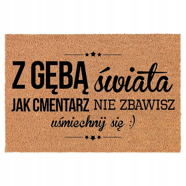 Kokosová Rohožka 60x90 cm Před dveře Hřbitova Nezachráníš Mix vzorů