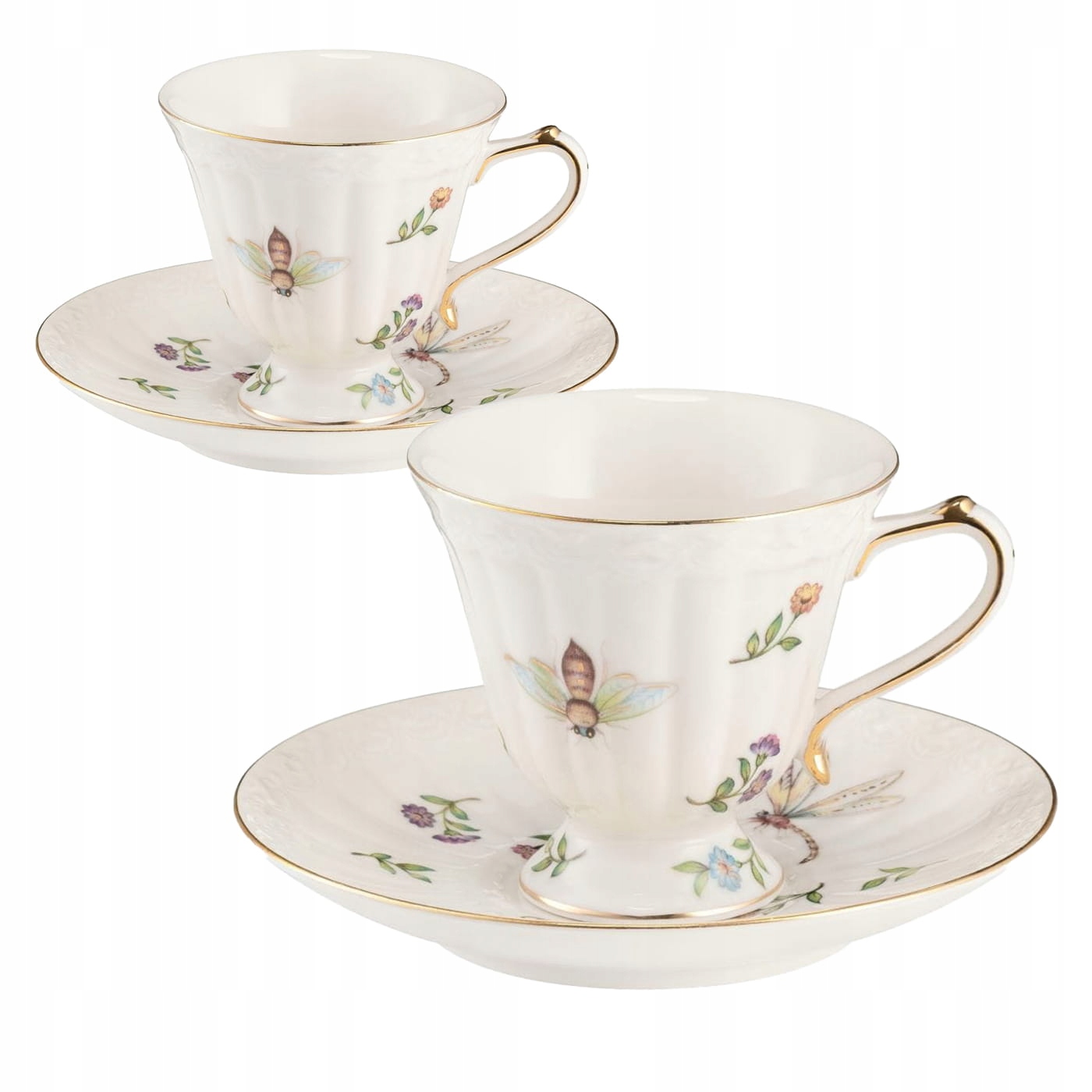 

Zestaw 2 Filiżanek ze spodkiem 200 ml Leda Ivory