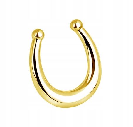 

Fake septum klasyczny złoty Piercing Nos