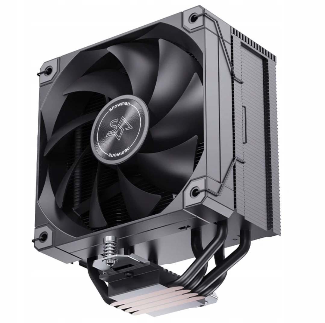 Chłodzenie do procesora aktywne Snowman 120mm Pwm 4 rurki, czarne