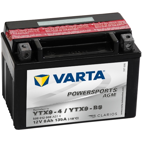 

Varta YTX9-BS YTX9-4 12V 8AH 135A