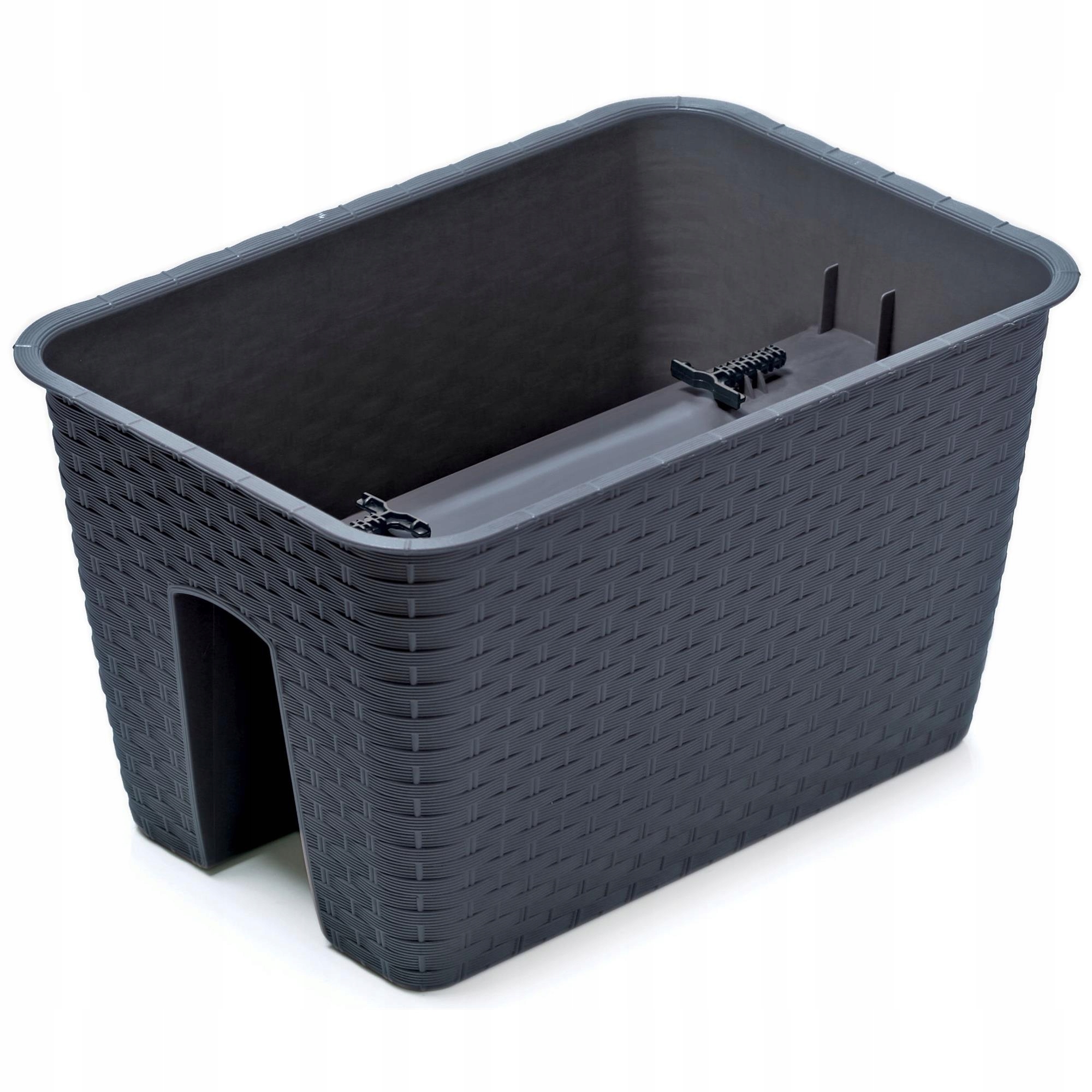 

Donica Na Balkon Skrzynka 40 cm Rattan Antracyt