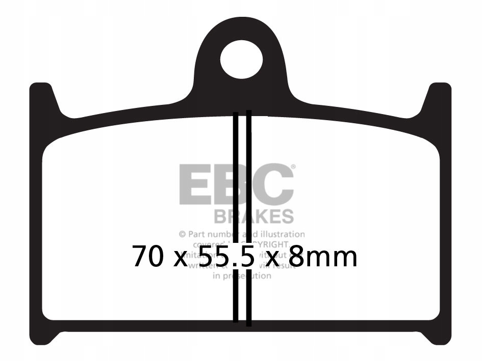 Brzdové doštičky Ebc EPFA145HH Extreme Pro (súprava na 1 kotúč)
