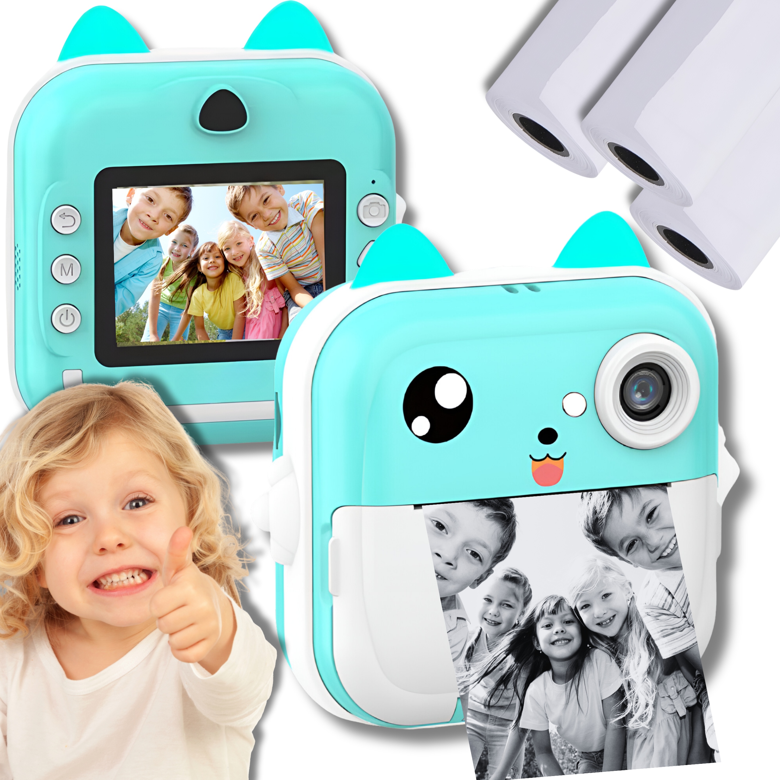 Fotoaparát Spi 55 Mini Termální Tiskárna 3.0 Pro Rolky modrá