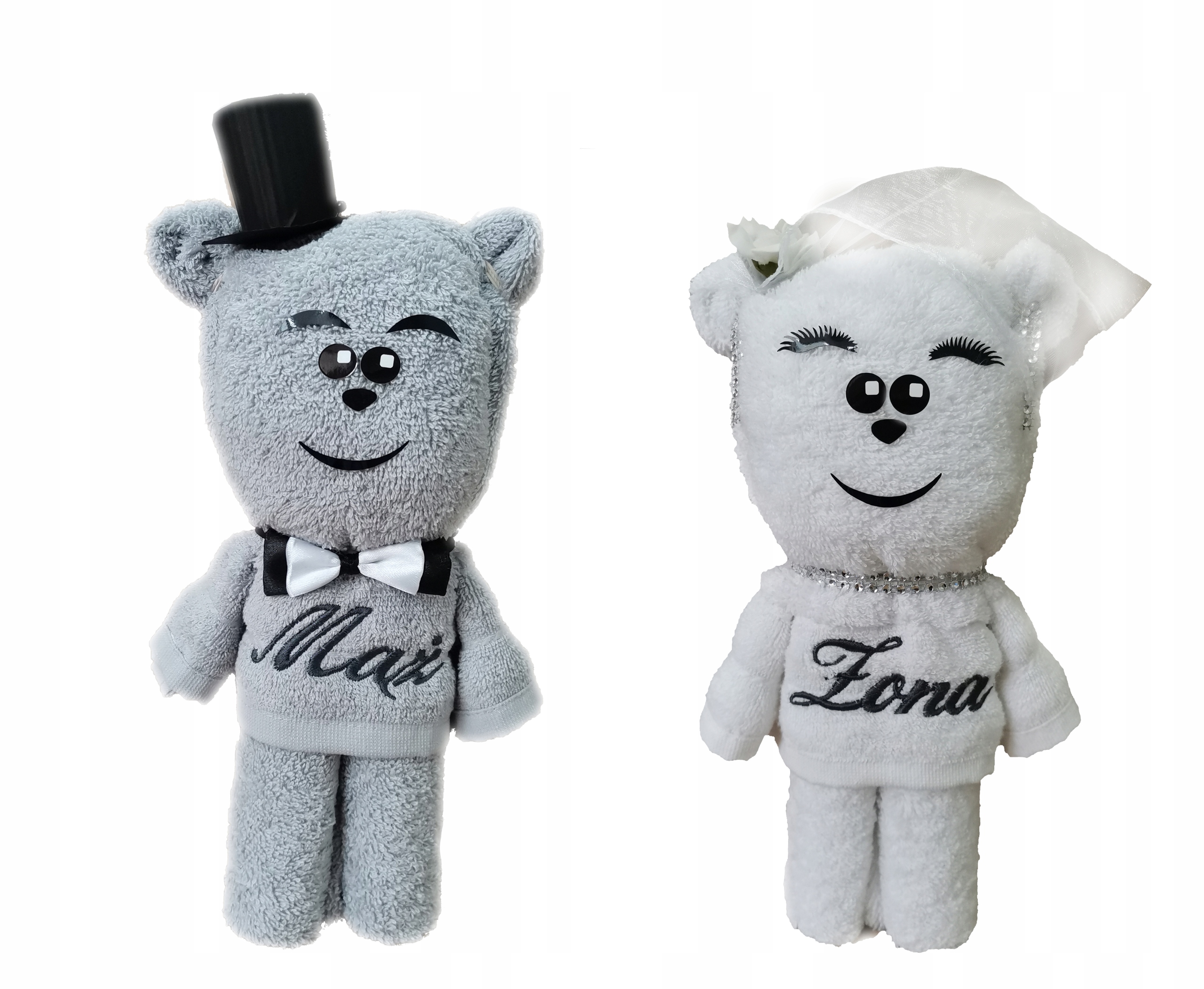 Ręczniki z haftem Misie na ślub PREZENT Para Młoda Kod producenta Misie