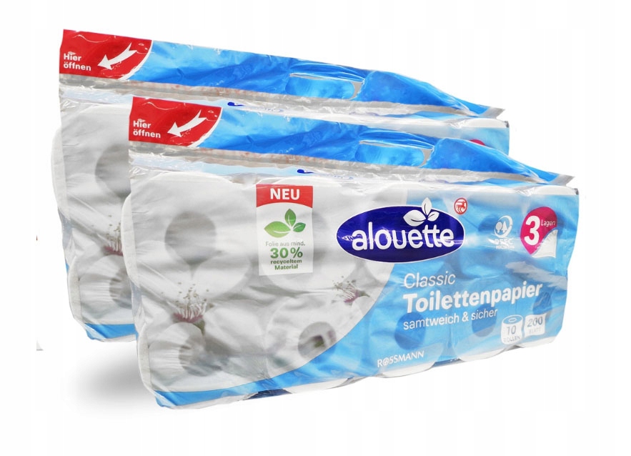 PAPIER TOALETOWY ALOUETTE 20 ROLEK 3 WARSTWOWY