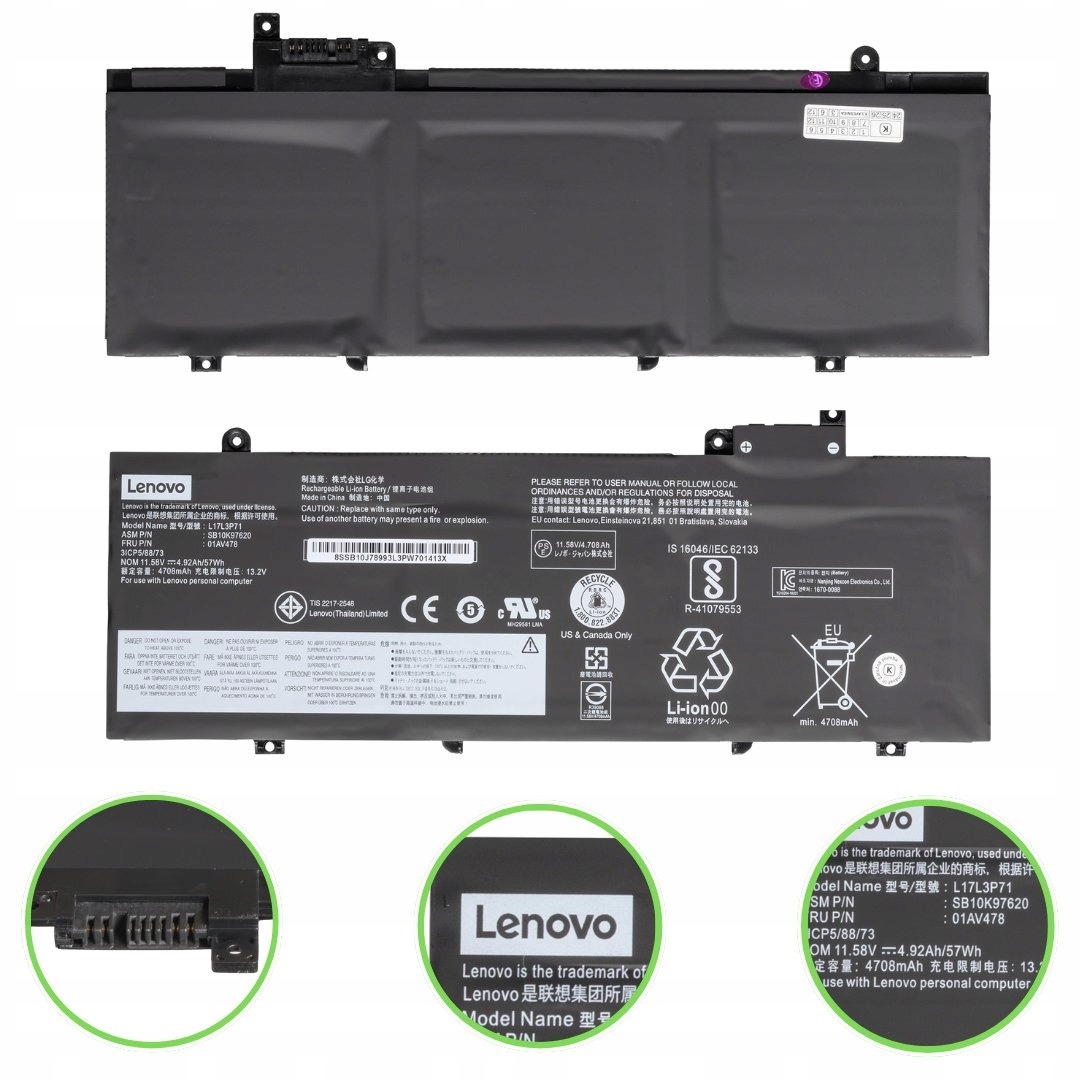 Originál Batérie L17L3P71 L17M3P71 L17M3P72 pre Lenovo ThinkPad T480s