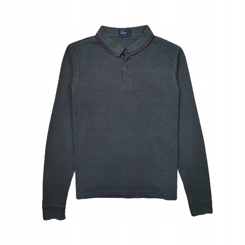 FRED PERRY Tričko Longsleeve Polo Sivé Logo r.L