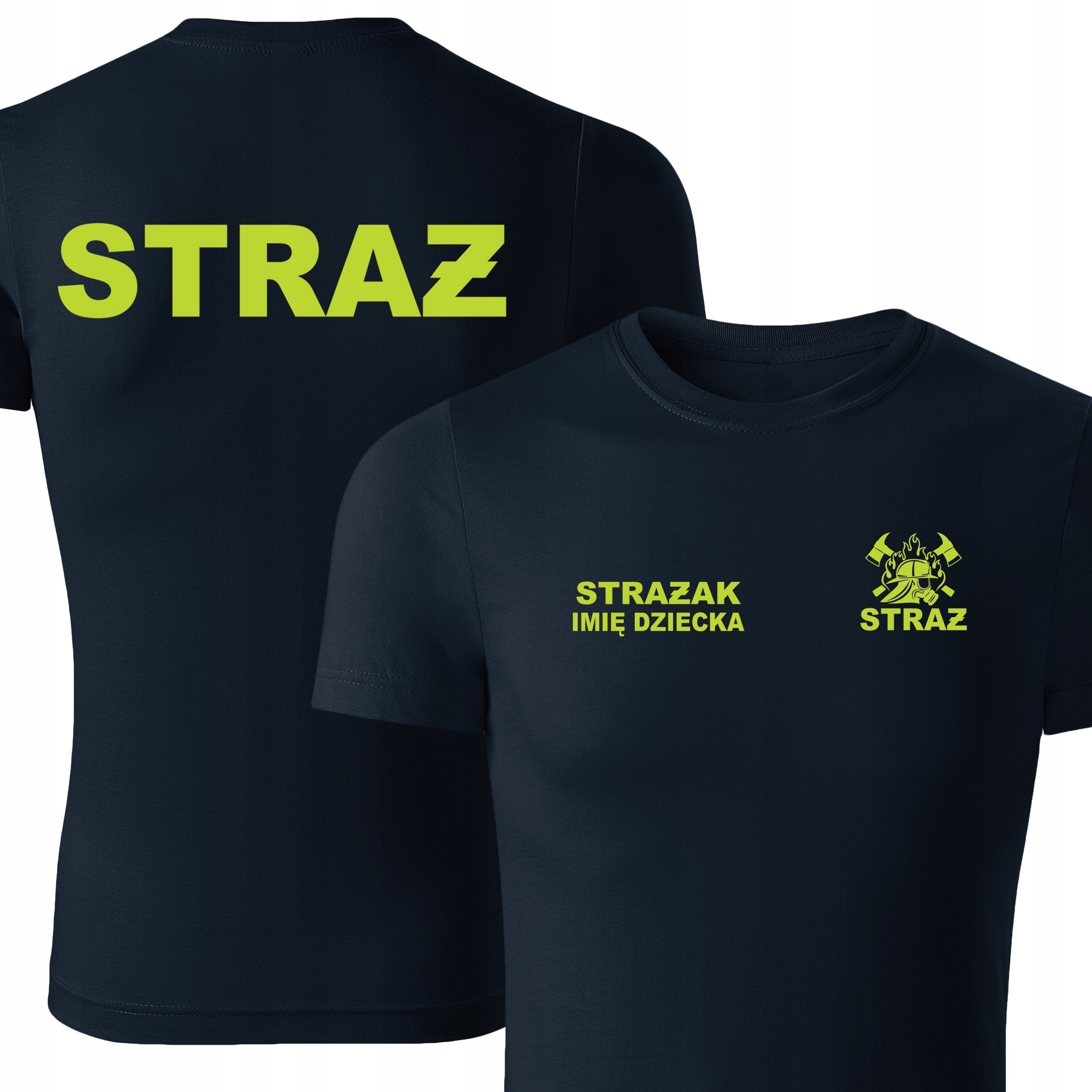

Koszulka strażacka - napis Straż + Imię Dziecka