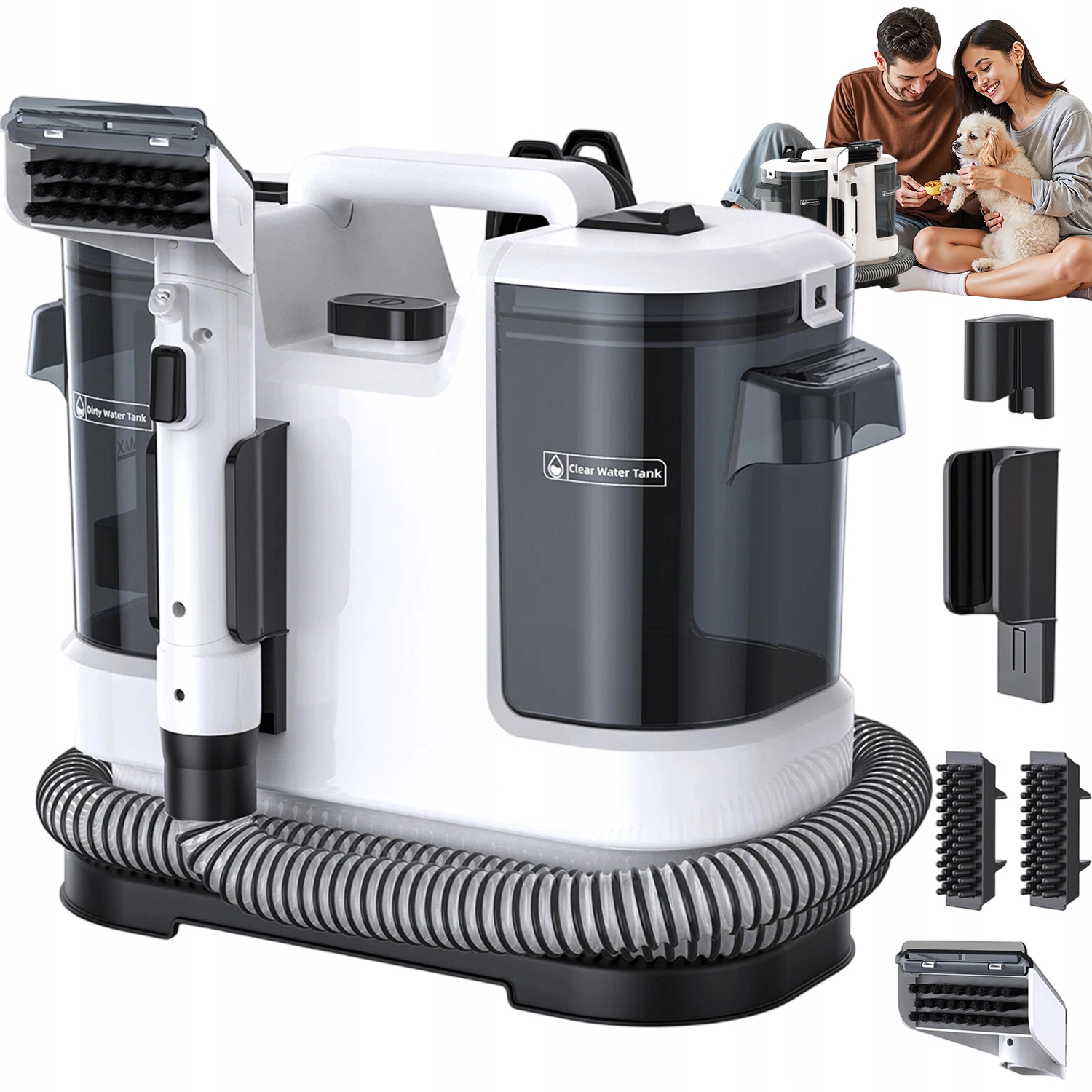 Vysavač Na Mokre Čištění 450W Na Čalounění Koberců Matrací Sedacích Souprav Postelí 12KPA