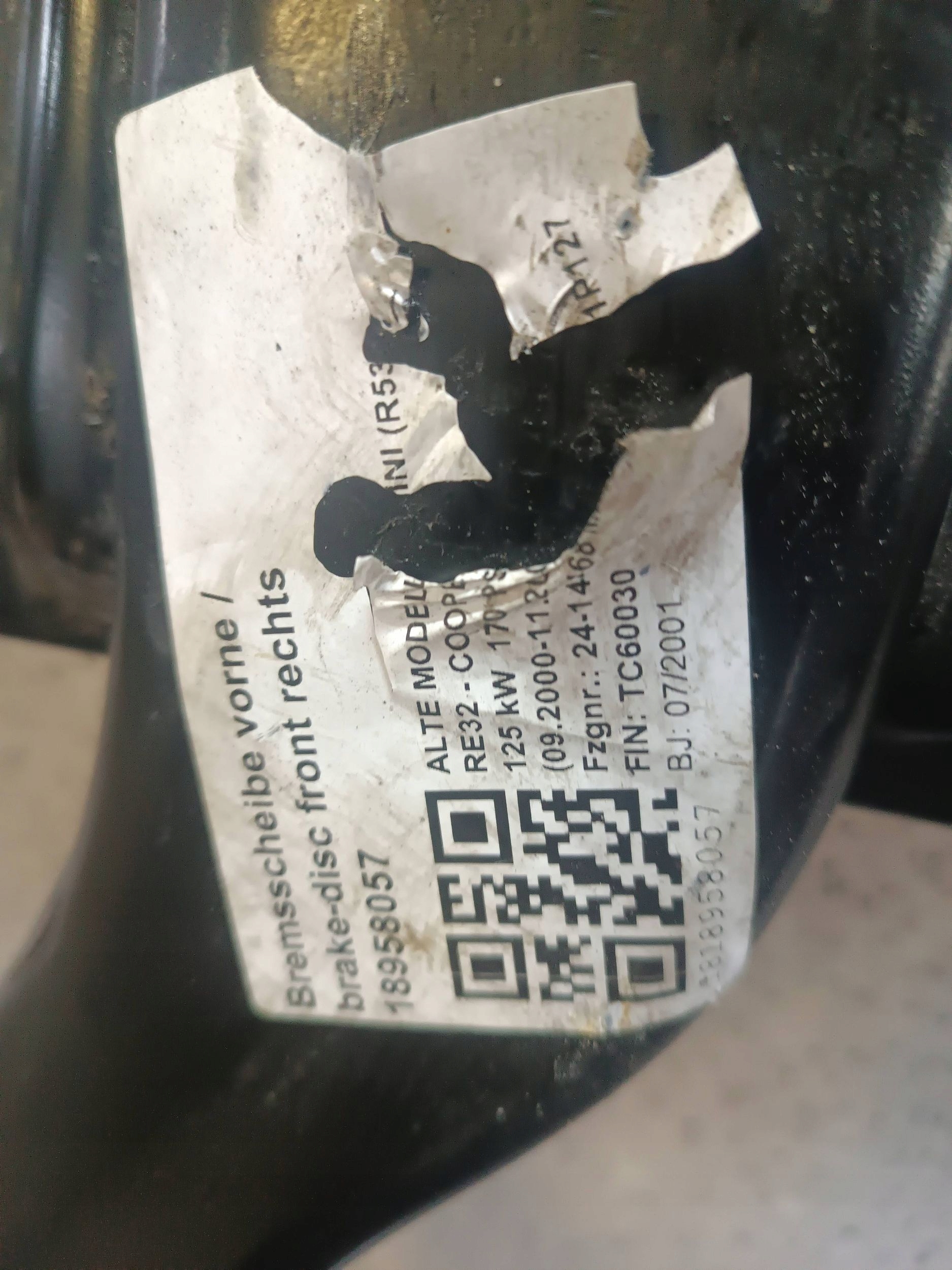 SANKI BELKA PRZEDNIA Mini One - Cooper R50 53 Numer katalogowy części 6763721