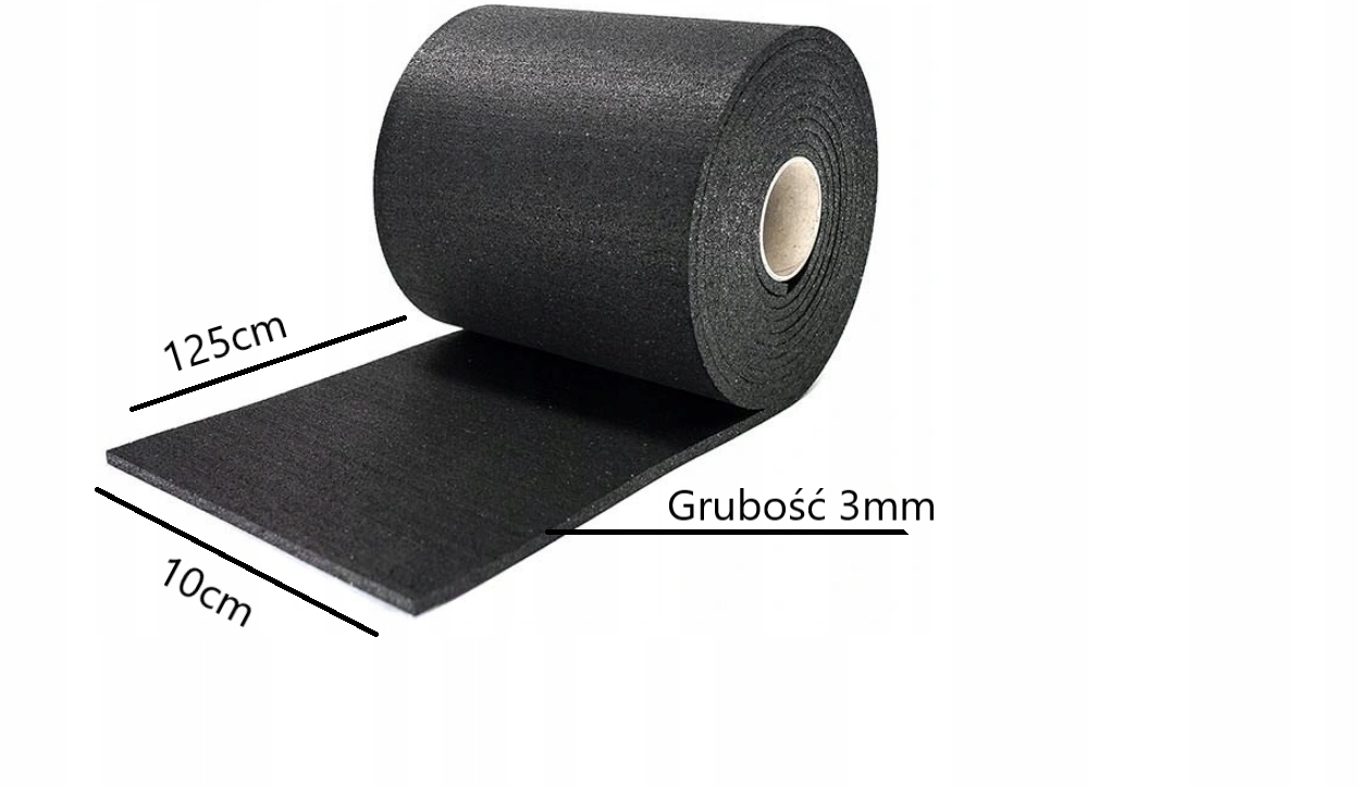

Podkładki pasy gumowe pod legary 125x10x3mm