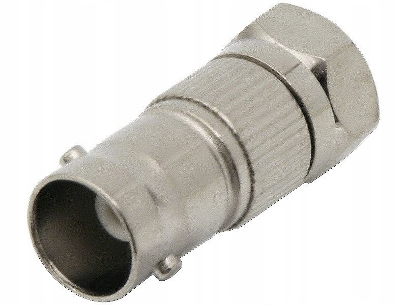 PRZEJŚCIE ZŁĄCZE BNC-F WTYK F GNIAZDO BNC METALOWE REDUKCJA