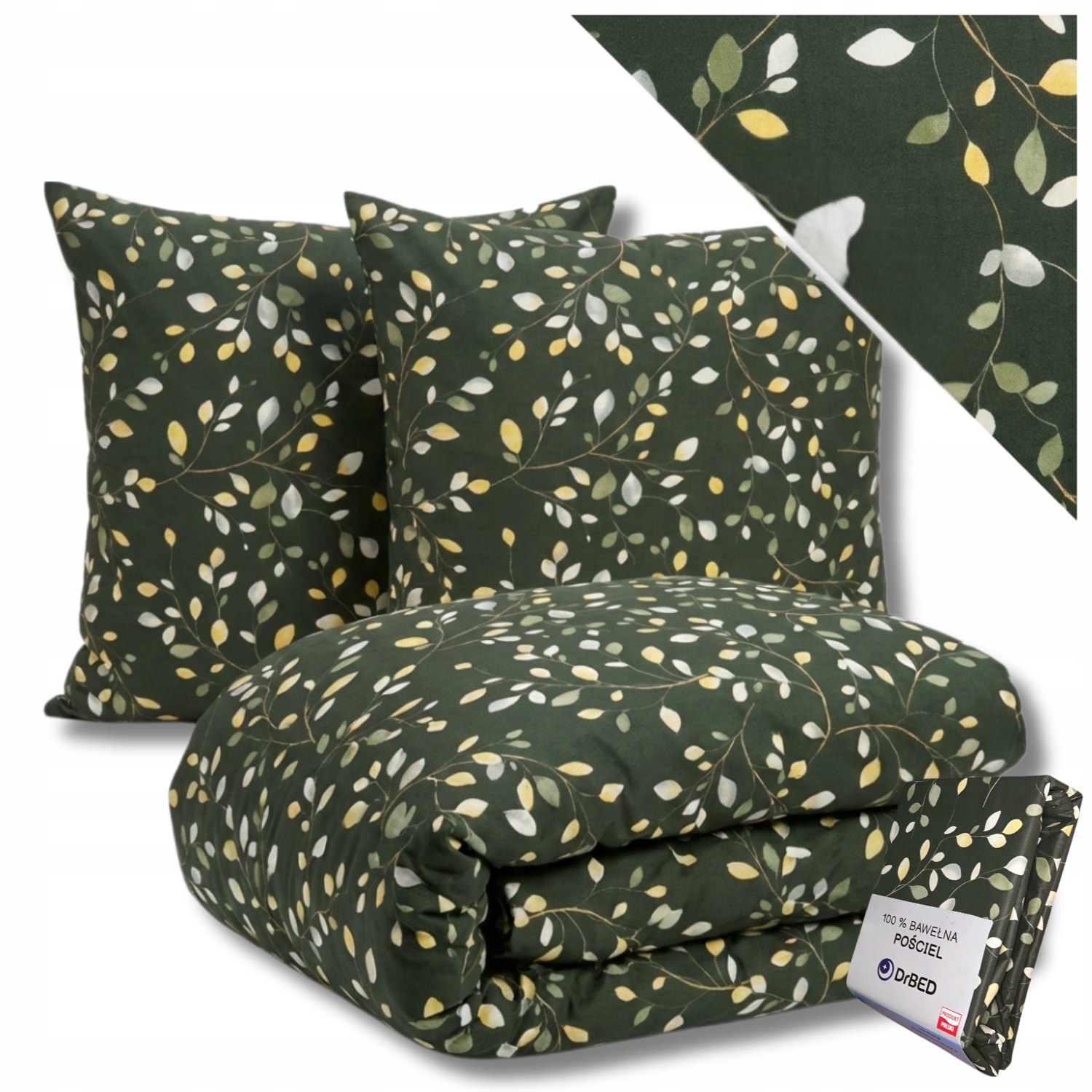 Pościel Bawełniana 160x200 Komplet Pościeli na Zamek Botaniczny Wzór Polska