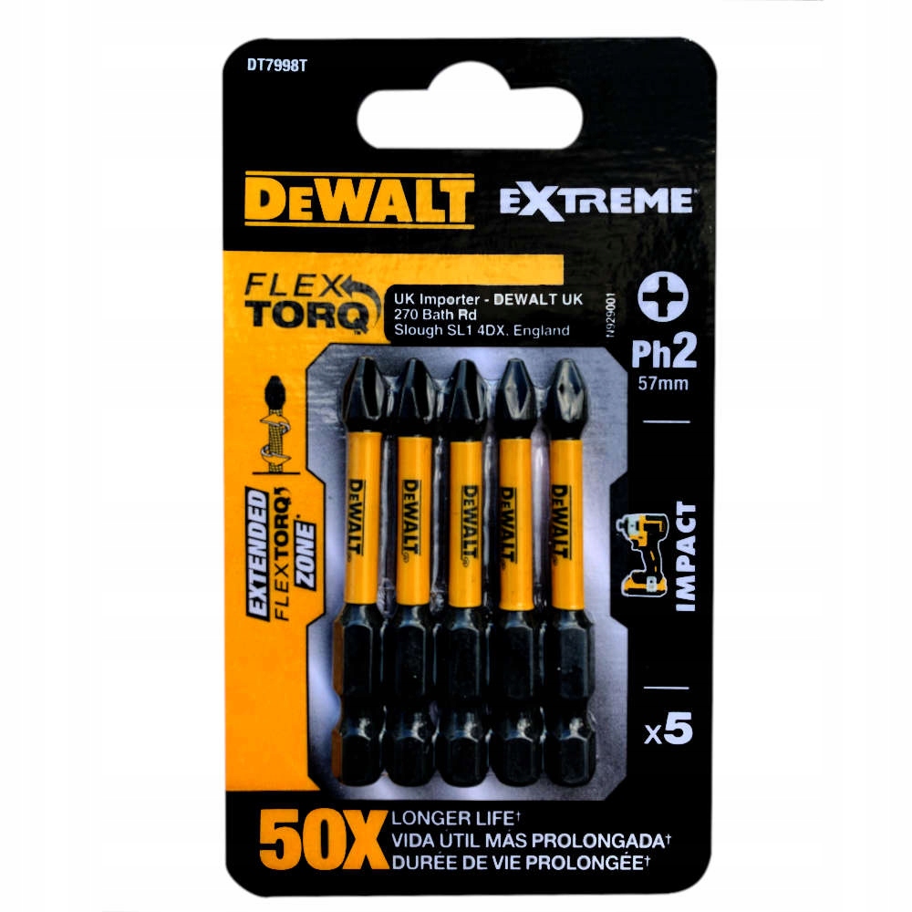 

Końcówka wkrętakowa udarowa DeWALT PH2 x 50mm 5szt