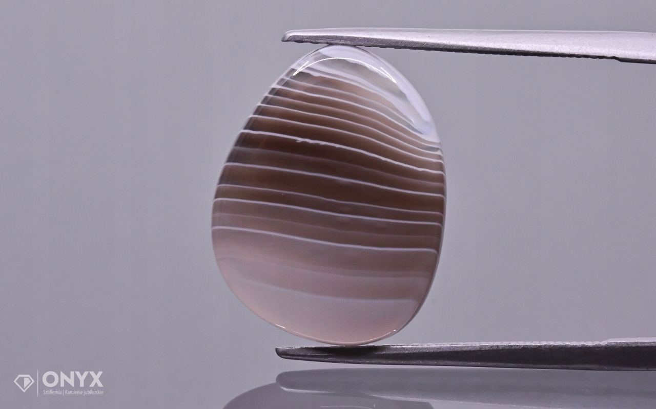 Achát Botswana konvexní nepravidelná dlažba 17x13,2 mm