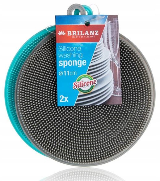 Levně Sada 2ks silikonových houbiček Brilanz 11cm