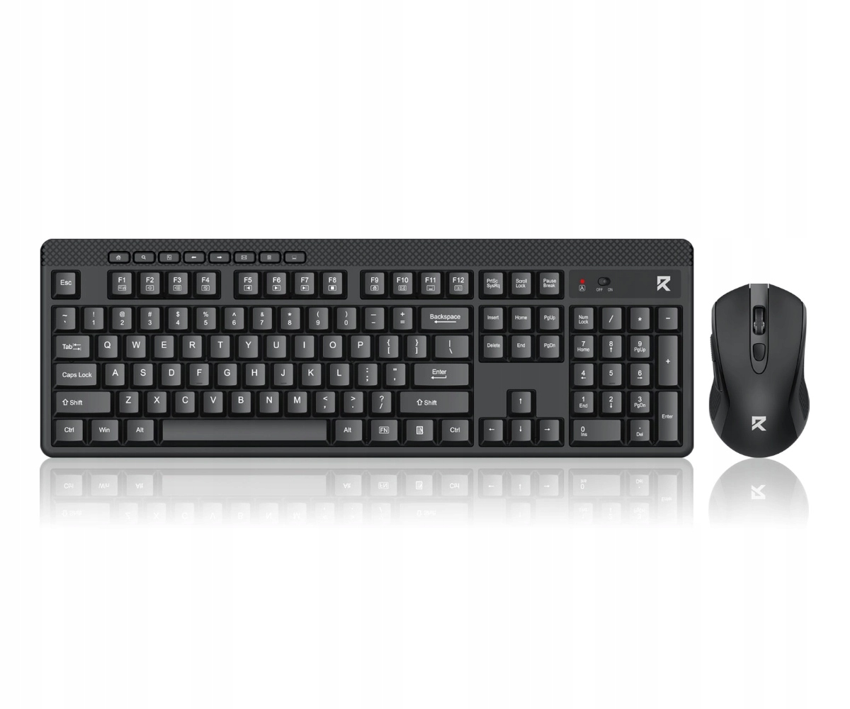 Bezprzewodowy zestaw biurowy klawiatura i mysz Redragon BS-8418 2,4G Czarny